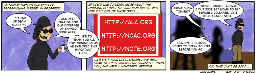 I hate it when they return in the middle of the show.  It makes me feel like I missed everything.