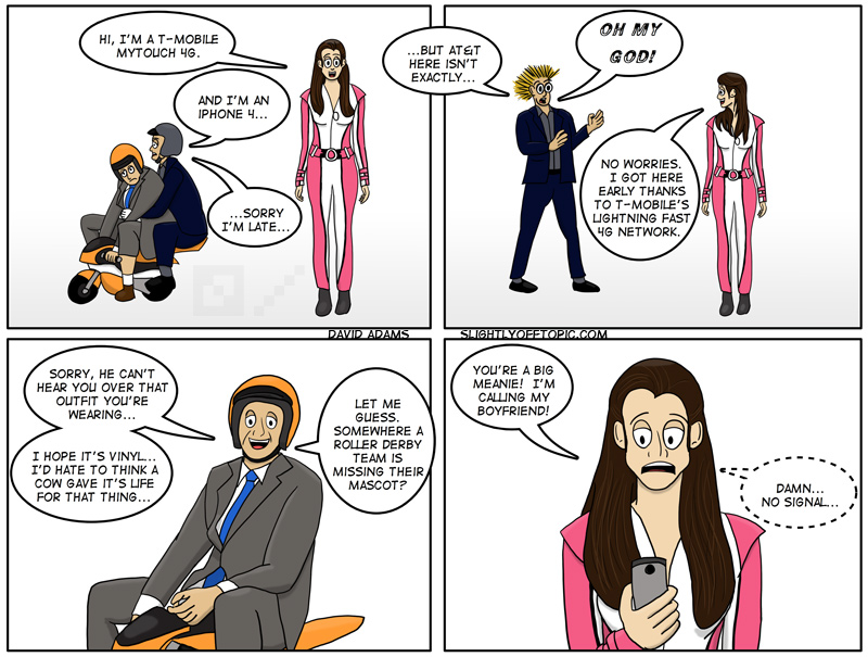 Note conspicuously missing motorcycle... she was out of network and had to rely on a partner...