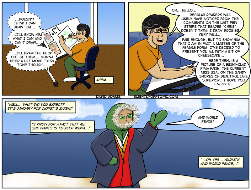 Trust me... she's wearing the bikini...