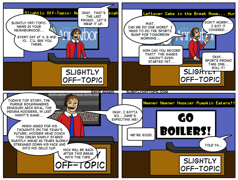 Okay... need to work on a consistent News Guy Image...