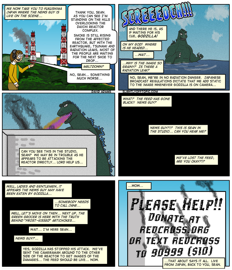 Oh great... if Godzilla is here, you know Kenny is going to show up soon... I hate that kid!