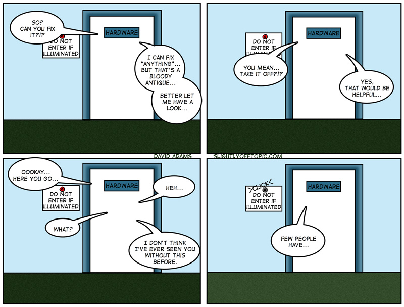 So... the lights out... we can just walk in now?!?