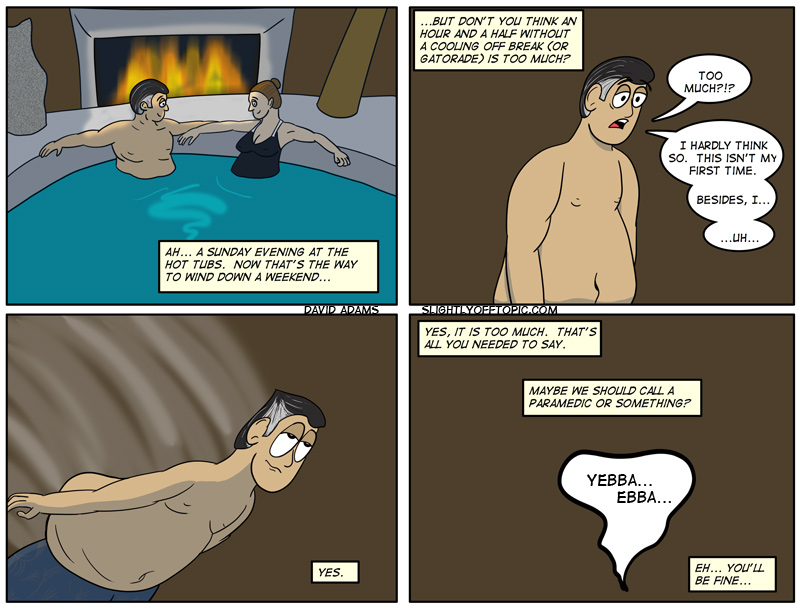 For the purposes of today's comic, let's just assume that I wax and not that I can't seem to draw realistic chest hair...