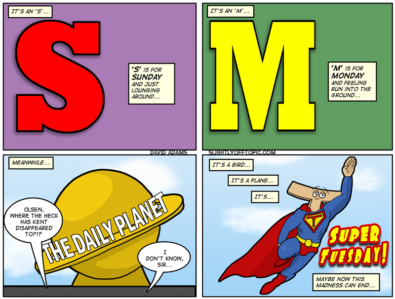 Wait till you see Friendly Friday!  She wears the old Power Girl outfit!