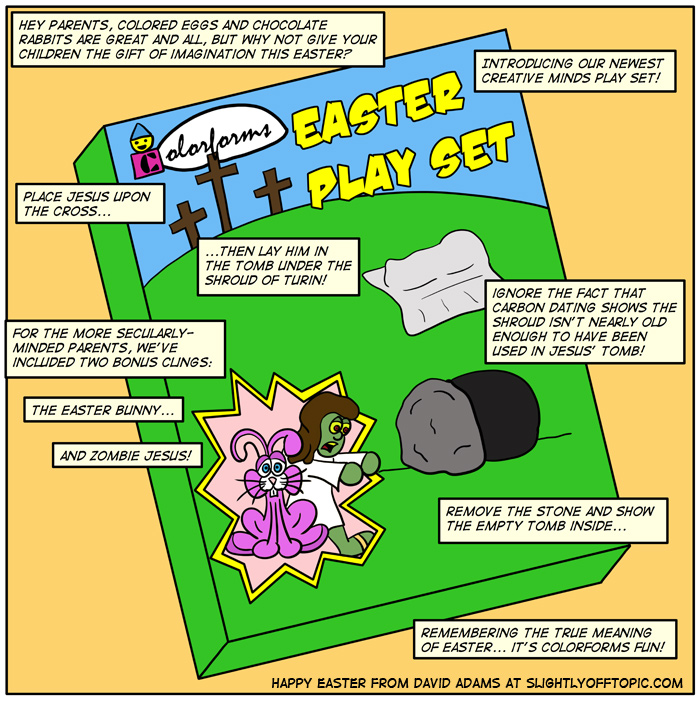 Keep Zombie Jesus away from the Lamb cake!