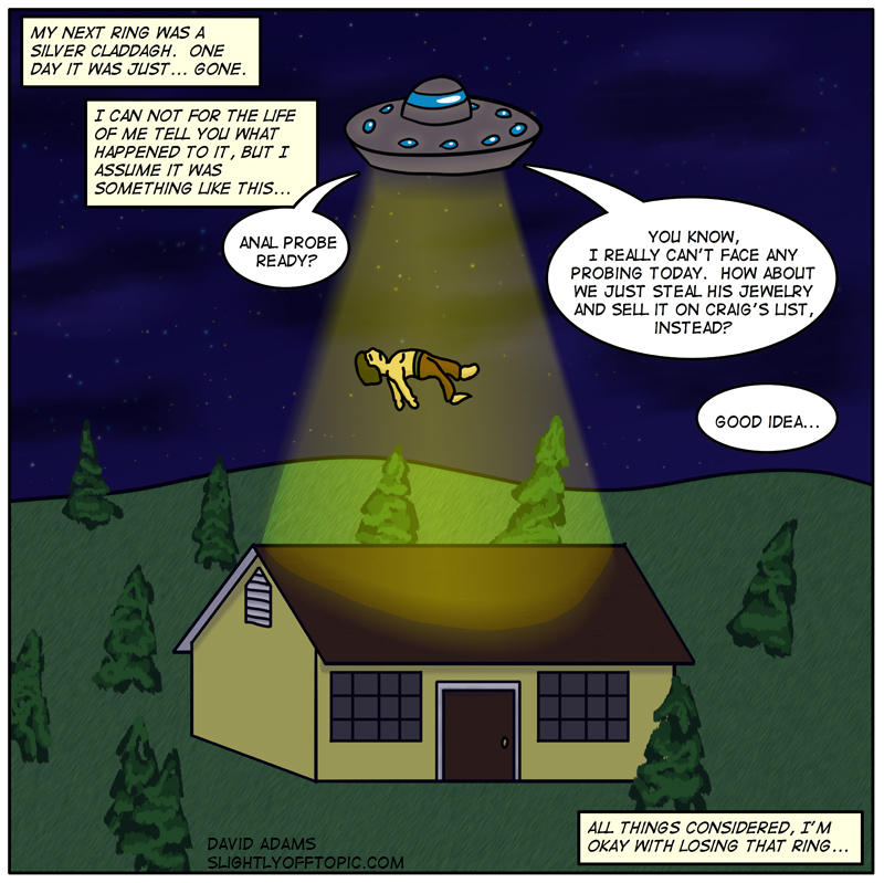 And that's why I don't wear necklaces, anymore.  They attract too many visitors!