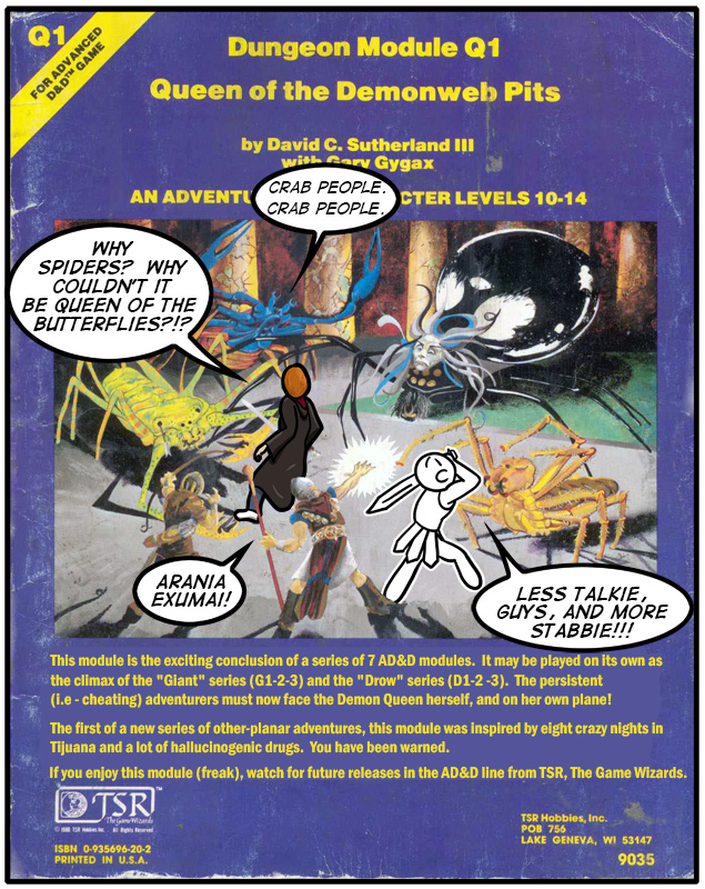 Aside from the very creepy face on Lolth, does it look like she's sitting on a dalek?!?  Man, that is evil!