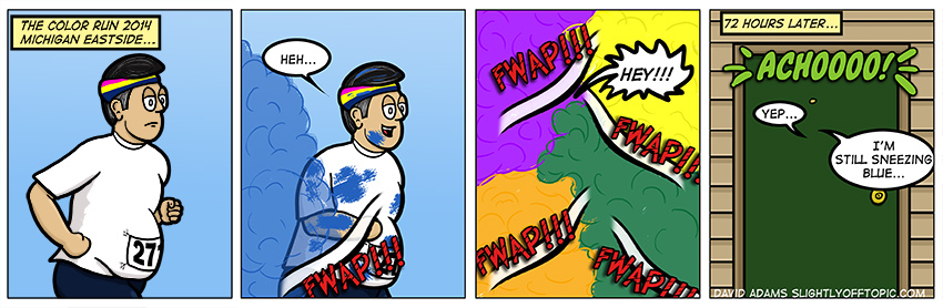 You don't even want to know all the places that colored cornstarch finds its way into...