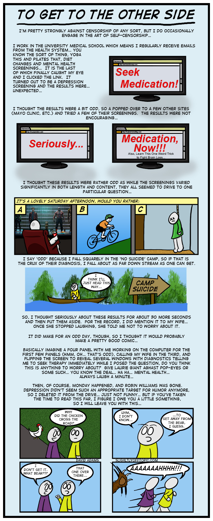 There's three things in this world that you need: Respect for all kinds of life, a nice bowel movement on a regular basis, and a navy blazer. 