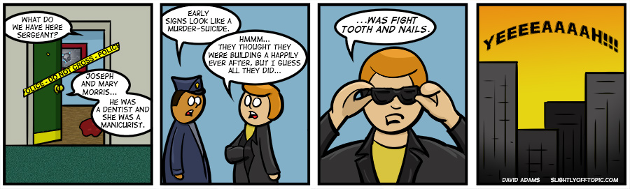 I suspect she went crazy because of the fumes...